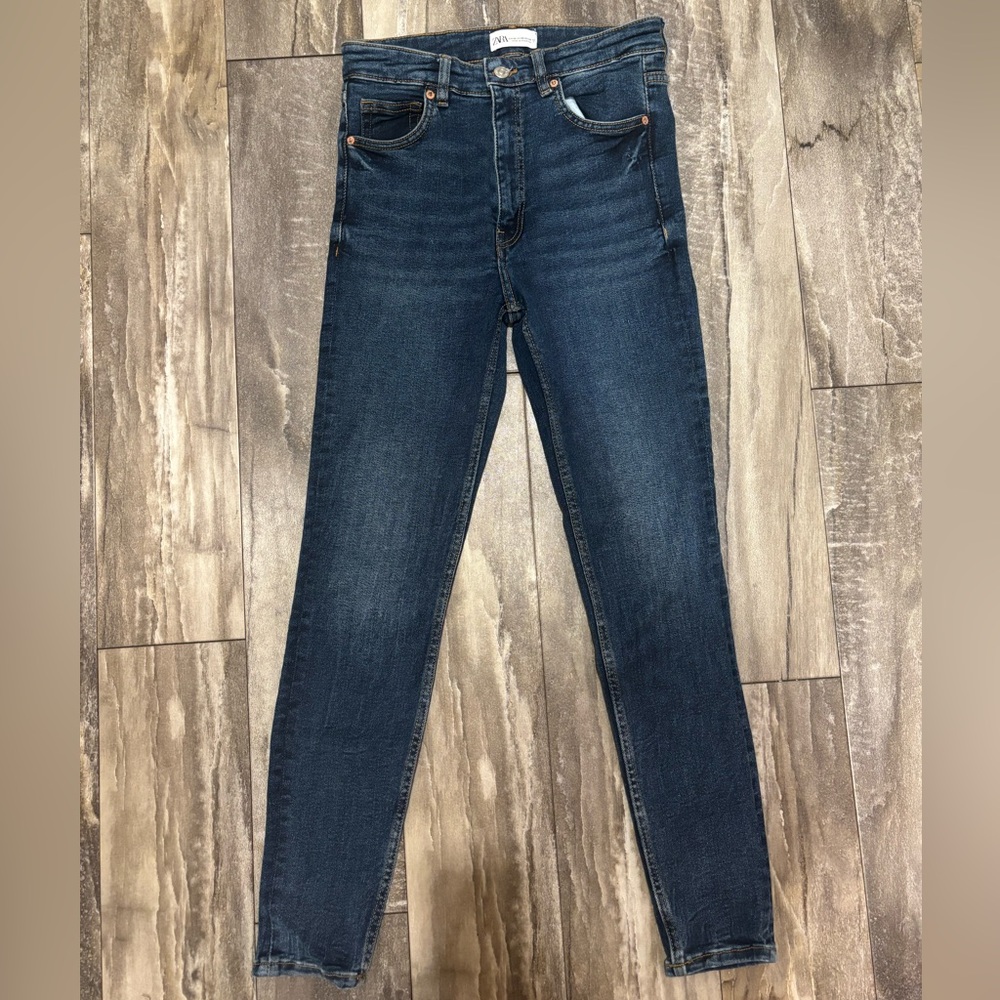 Zara Skinny Jeans Med Blue Sz 6